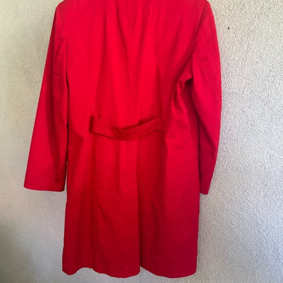 Gallery Stretch Raincoat Trench Coat Red L - Picture 2 of 6